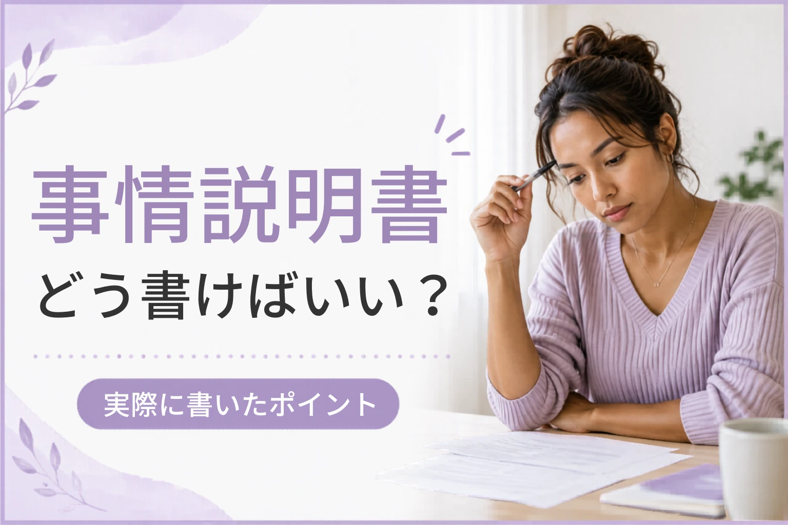 離婚調停の事情説明書の書き方｜書けない時の対処法と心の整理