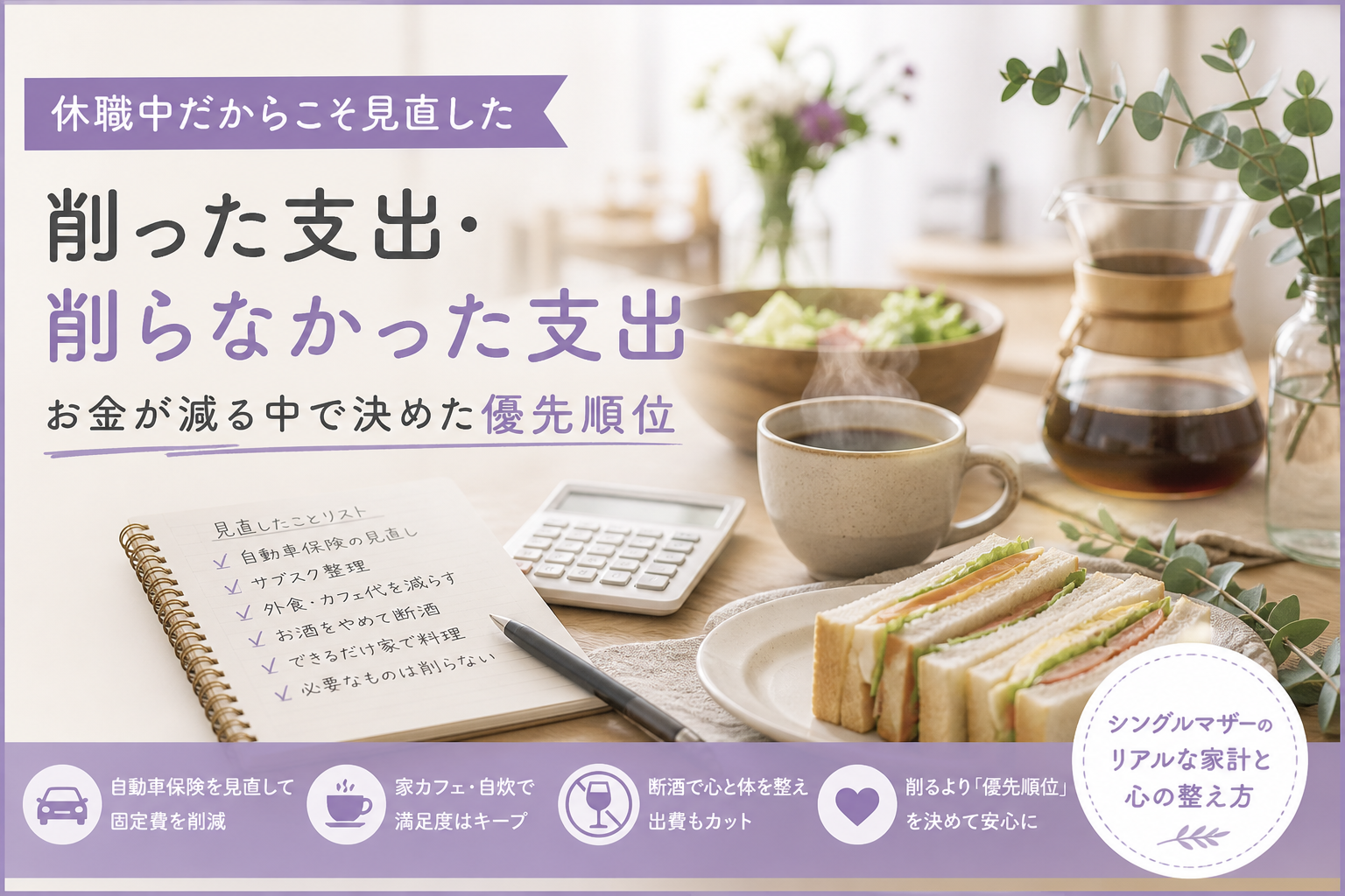 休職中に削った支出・削らなかった支出｜お金が減る中で決めた優先順位